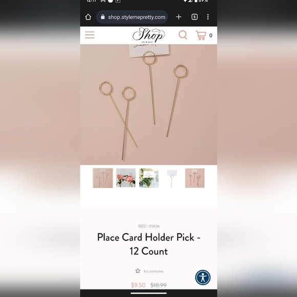 Style Me Pretty Table Number Picks (Wedding) - Picture 1 of 3